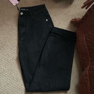 Pretty little thing straight leg black jeans